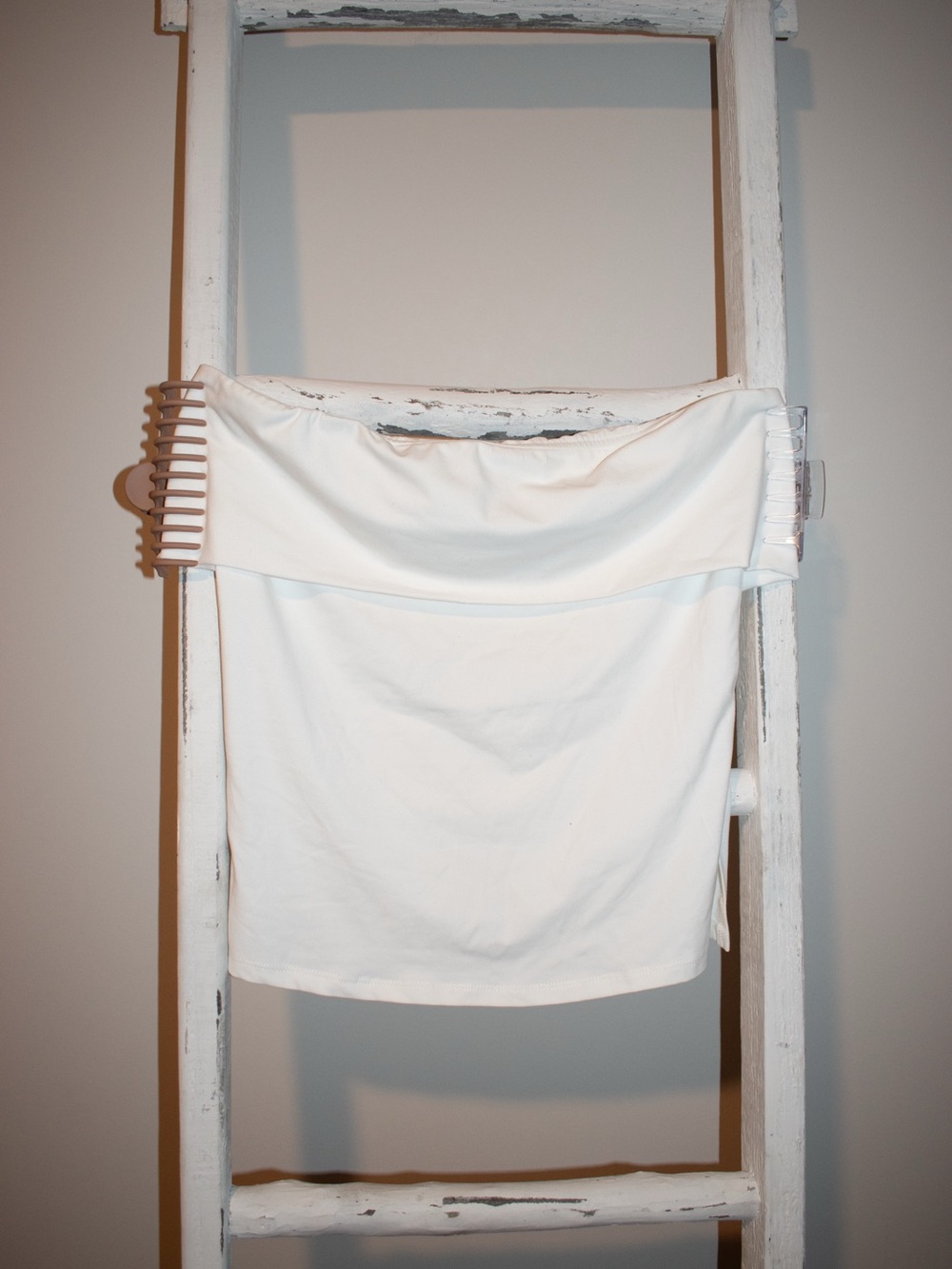 White Strapless Tube Top